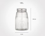 ظرف شیشه ای درب استیل سایز 2 - تصویر 3
