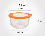 کاسه گردشیشه ای دربدارشیاردار1.8میلی لیتر - تصویر 3