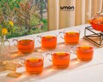 فنجان شیشه ای دسته دار 285cc