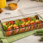 ظرف شیشه ای مستطیل 1.4 لیتر