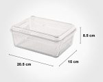 بیسکویت خوری شیشه شیاردار مستطیل - تصویر 3