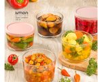 ظرف شیشه ای دربدار 190 میلی لیتر