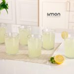 لیوان شیشه ای شیار دار 350 سی سی 6 عددی