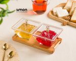 اردور خوری مربع پایه چوبی 2 عددی