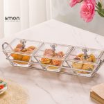 اردوخوری شیشه مربع3خانه