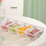 اردوخوری شیشه مستطیل4خانه