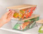 نظم دهنده شفاف 3 لیتر در چوبی
