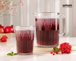 ست پارچ و لیوان شیشه ای چاپدار شیاردار - تصویر 4