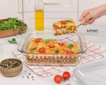 ظرف شیشه ای مربع 2.1 لیتر - تصویر 3