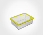 ظرف شیشه مستطیل دربدار شیاردار 2.250 لیتر - تصویر 2