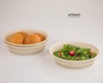 سبد نان و سبزی بیضی طرح بامبو - تصویر 3