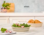 سبد نان و سبزی بیضی طرح بامبو - تصویر 2