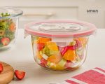 کاسه گرد شیشه ای دربدار 1.2 لیتر - تصویر 5