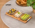 اردورخوری بزرگ 3عددی پایه چوبی