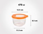 کاسه گردشیشه ای دربدارشیاردار470میلی لیتر - تصویر 3