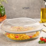 ظرف شیشه ای سرو و نگهداری دربدار 2.750 لیتر