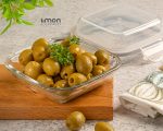 ظرف شیشه ای سرو و نگهداری دربدار 210 میلی لیتر - تصویر 2