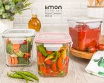 ظرف شیشه ای مربع دربدار 860 میلی لیتر - تصویر 2