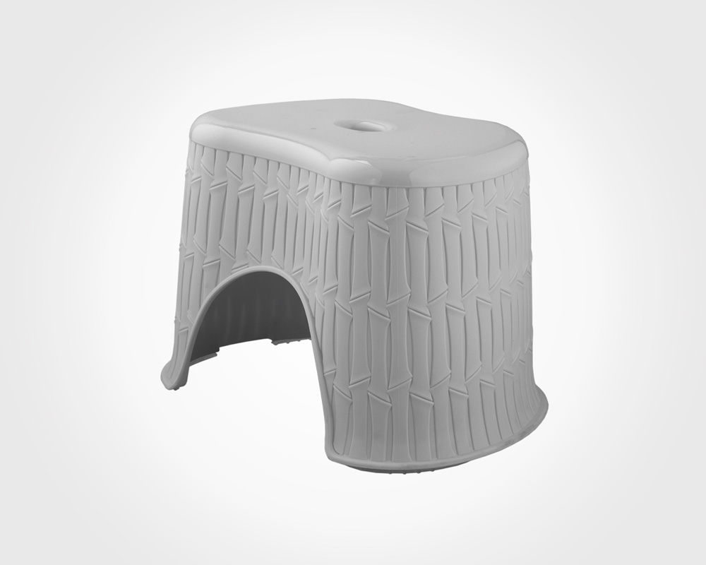 IR-grey-bamboo-stool صندلی حمام بامبو لیمون - تصویر 1
