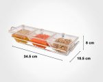اردوخوری شیشه مربع3خانه - تصویر 4