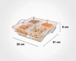 اردوخوری شیشه مربع4خانه - تصویر 4