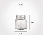 ظرف شیشه ای درب استیل سایز 4 - تصویر 3