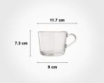 فنجان شیشه ای دسته دار 285cc - تصویر 3
