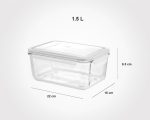 ظرف شیشه ای مستطیل 1.5 لیتر - تصویر 3
