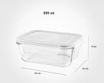 ظرف شیشه ای مستطیل 850 میلی لیتر - تصویر 2