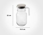 پارچ شیشه ای 1.5 لیتر درب استیل - تصویر 3