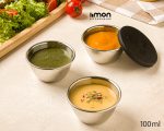 پیاله استیل 100میلی لیتر دربدار (3عددی)