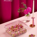 شکلات خوری مستطیل شیشه ای شیاردار