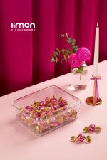 شکلات خوری مستطیل شیشه ای شیاردار