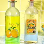 بطری 1/050 لیتر چاپدار درب چوبی