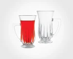 استکان شیشه ای دسته دار - تصویر 2