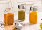 جا ادویه شیشه ای 220cc درب استیل