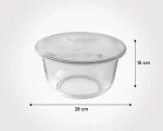 ظرف شیشه ای گرد دربدار4لیتری - تصویر 2