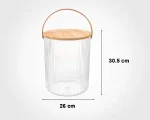 سطل شیار دار 12لیتری درب چوبی - تصویر 2