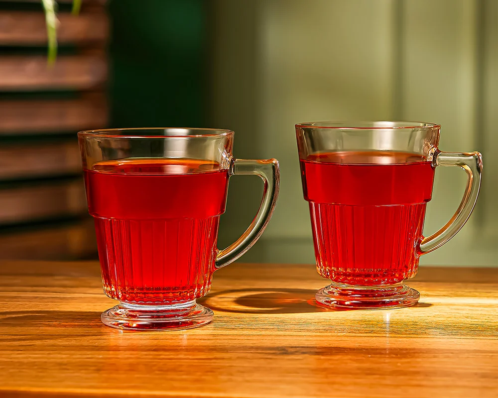ظرف-سرو-کیک-مستطیل-پایه-چوبی-30.webp لیوان شیشه ای پایه دار شیاردار 290 سی سی - تصویر 1
