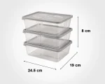 ظرف مستطیل 2.5 لیتر 3 عددی - تصویر 2