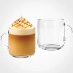 فنجان شیشه ای دسته دار 260 cc