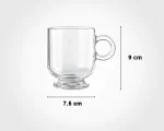 فنجان شیشه ای پایه دار 220 cc - تصویر 3