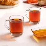 لیوان شیشه دسته دار 240 cc